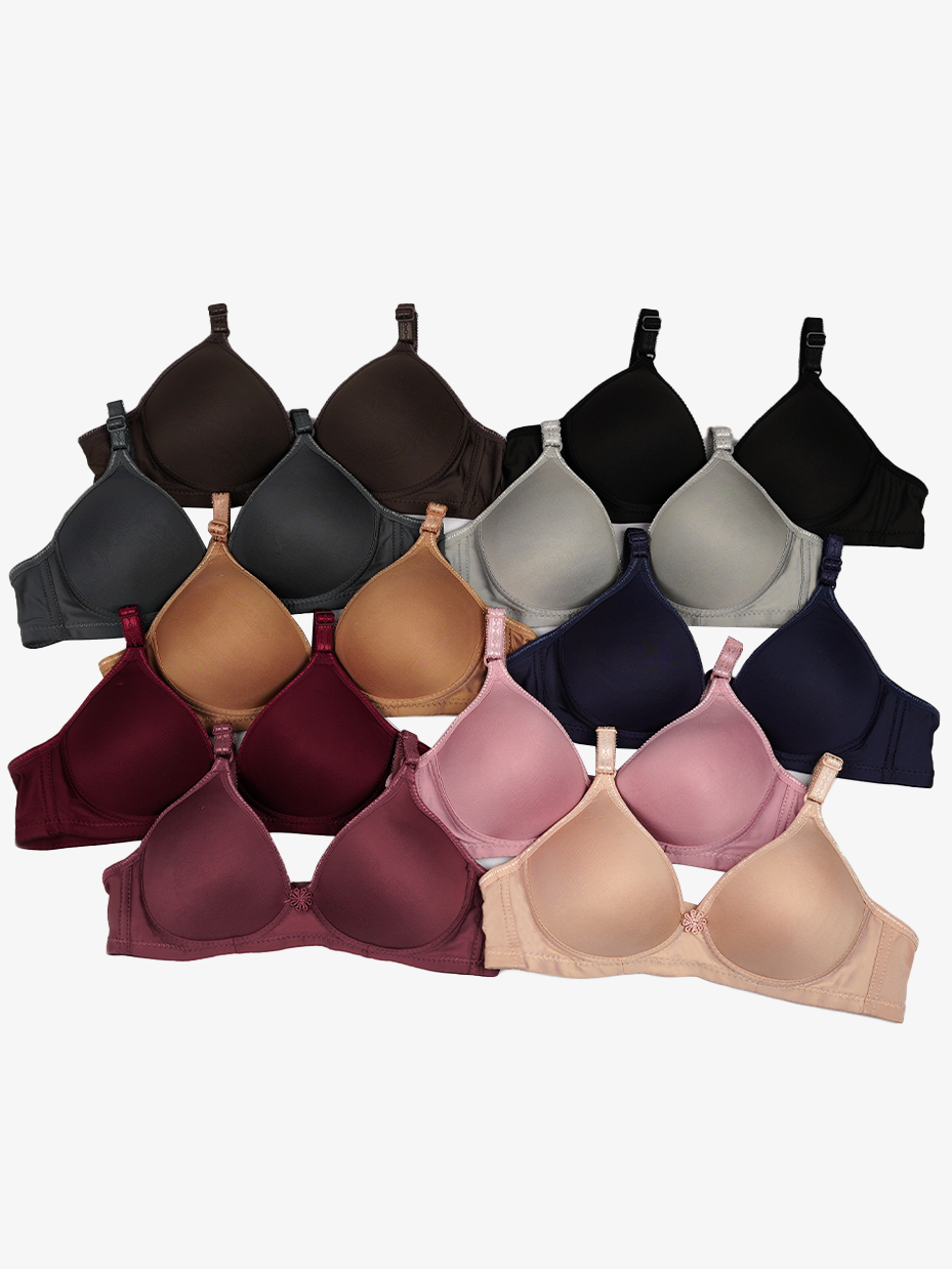 Sorex Bra Tanpa Kawat Super Soft Busa Sedang Setara Cup A-B BH Harian Simple Polos 17238