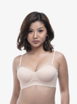 Sorex Maximizer Bra Tanpa Kawat Busa Tebal Push Up Kait 3 Cup B Seamless Strapless Bra BH AB065