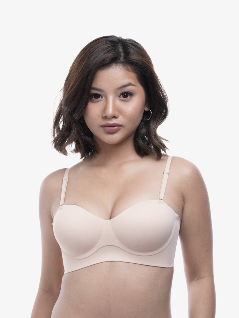 Sorex Maximizer Bra Tanpa Kawat Busa Tebal Push Up Kait 3 Cup B Seamless Strapless Bra BH AB065